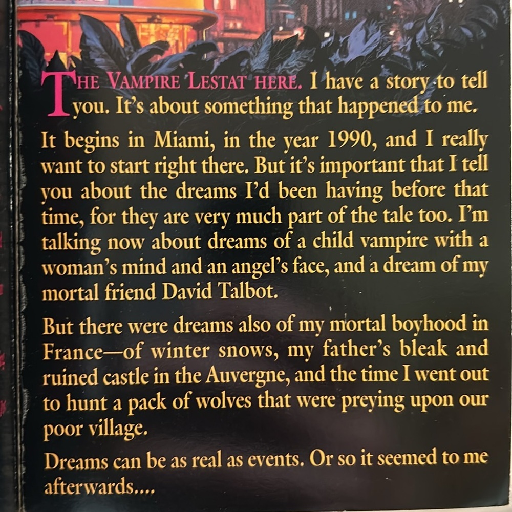 Vintage 1992 Anne Rice The Tale of the Body Thief Paperback Novel StepBack Cover - Picture 11 of 11